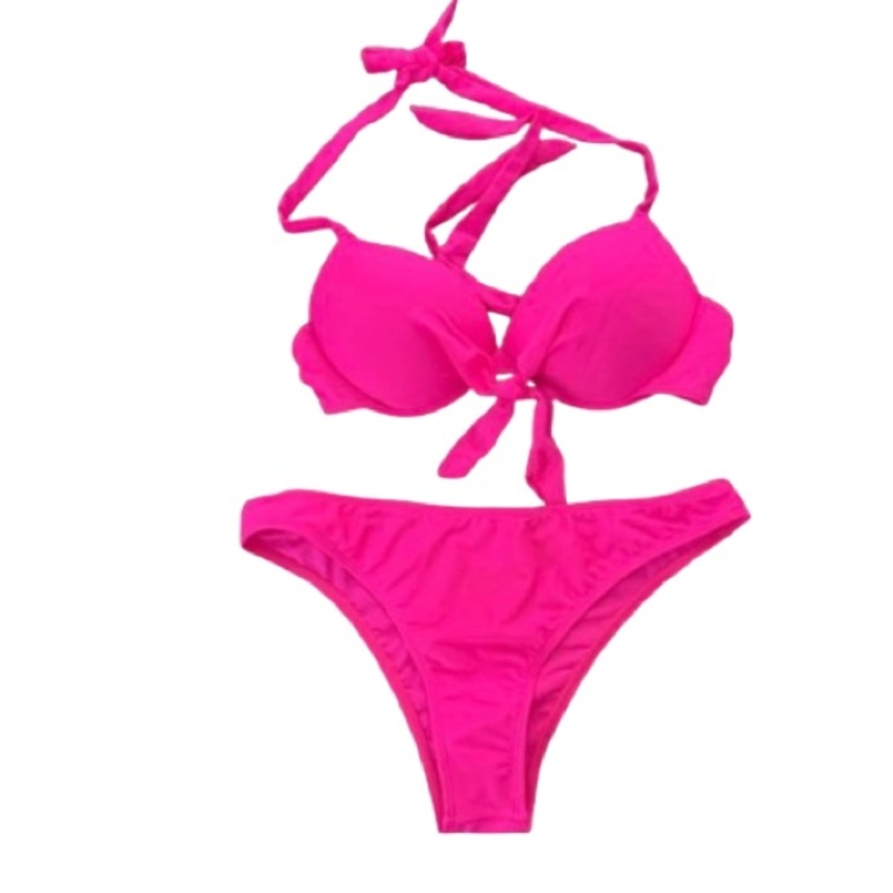 NWOT Venus 2 piece swimsuit hot pink size Large